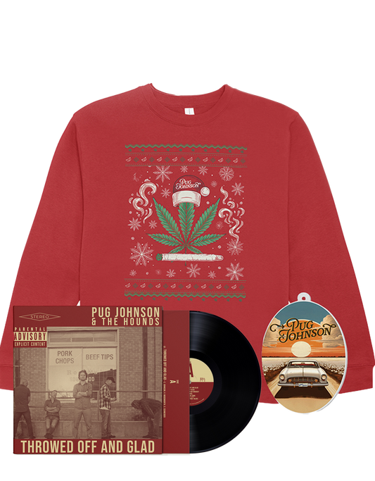 Pugly Christmas Sweater, Ornament, and Throwed Off and GladVinyl - BUNDLE!
